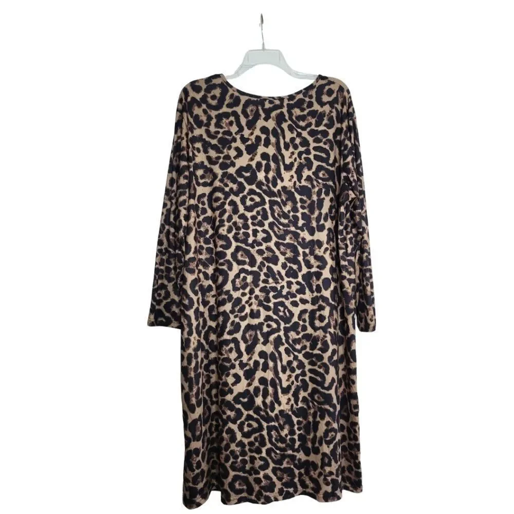 Women's Animal Print Plus Size Dress    RJ0503C - Picture 2 of 3